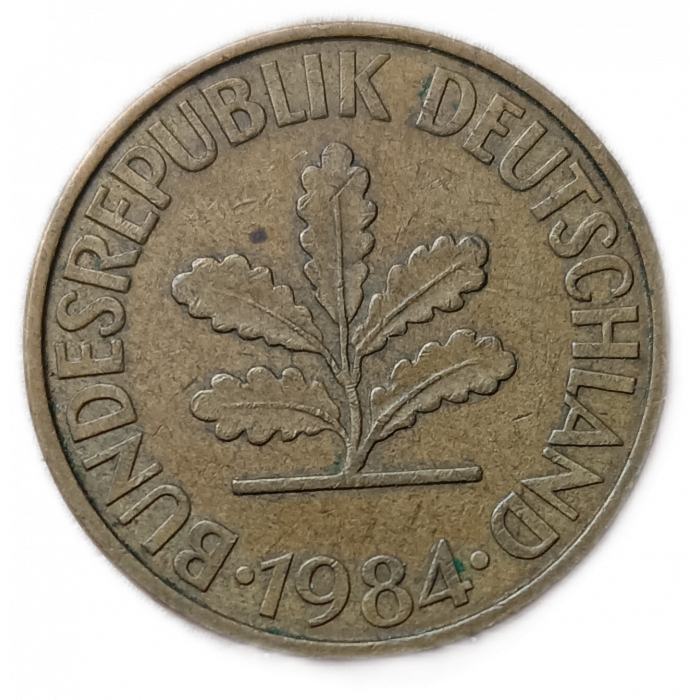 Германия , ФРГ 10 Пфеннигов 1984 год , D