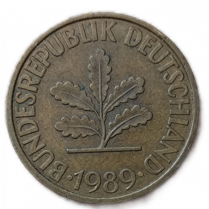 Германия, ФРГ 10 Пфеннигов 1989 год , G
