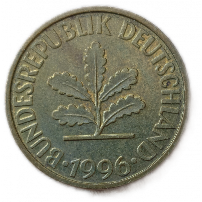 Германия , ФРГ 10 Пфеннигов 1996 год , F