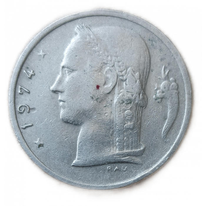 Бельгия 1 франк 1974 год BELGIE