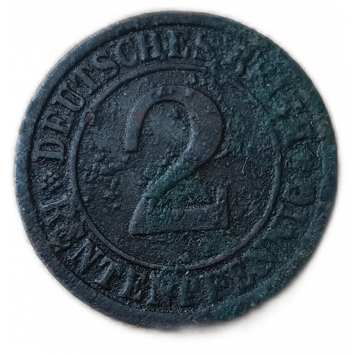Германия 2 Рентенпфеннига 1923 год , А , Веймарская республика