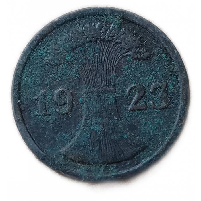 Германия 2 Рентенпфеннига 1923 год , А , Веймарская республика