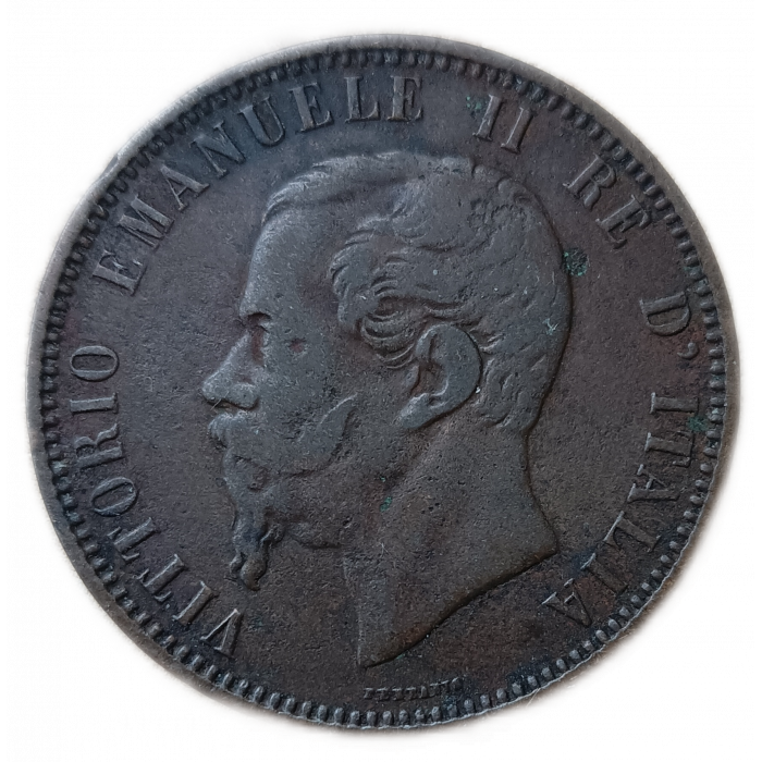 Италия 10 Чентезимо 1866 год Виктор Эммануил 2