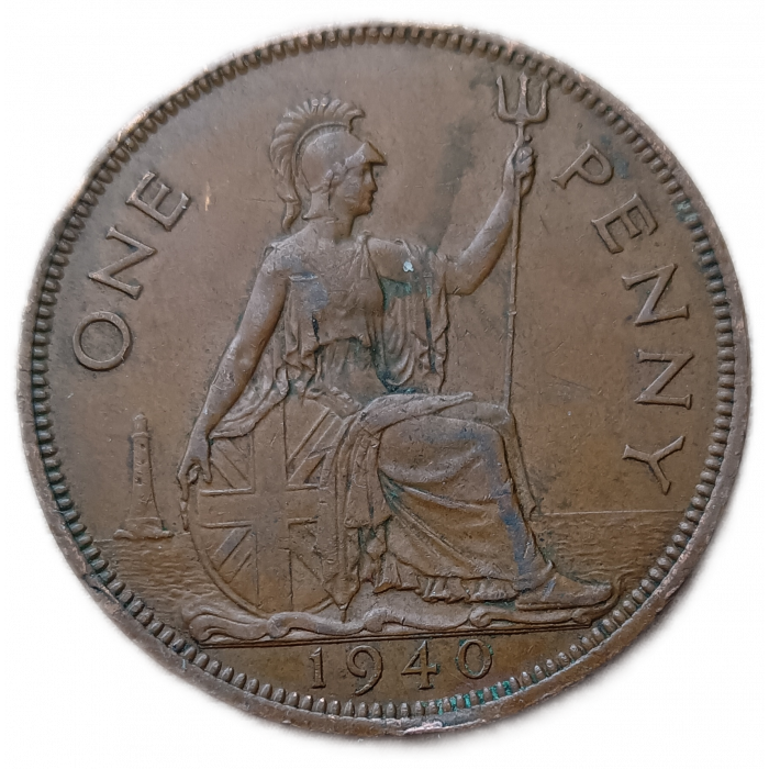 Великобритания 1 Пенни 1940 год Король Георг 6