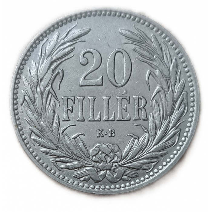 Венгрия 20 филлеров 1908 год