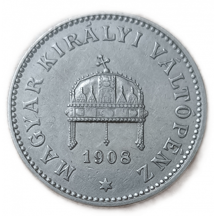 Венгрия 20 филлеров 1908 год