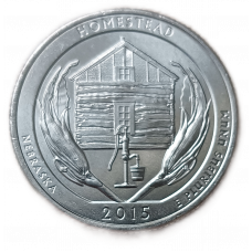 США 25 Центов 2015 год , XF , Национальный монумент Гомстед , Небраска