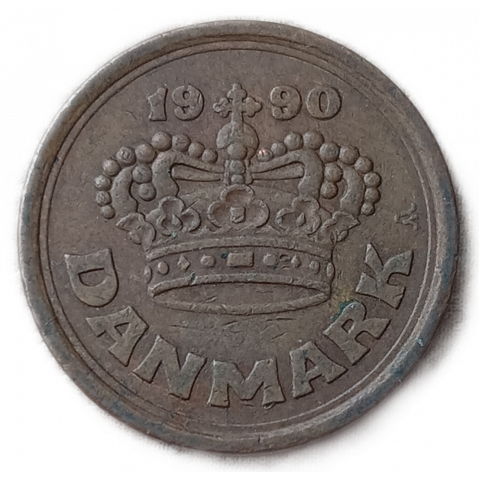 Дания 25 Эре 1990 год 