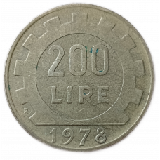 Италия 200 Лир 1978 год 