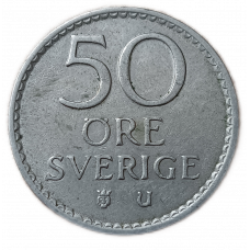 Швеция 50 Эре 1965 год , Густав 6