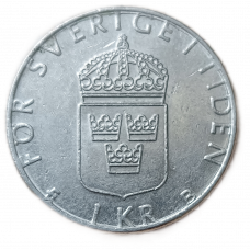 Швеция 1 Крона 1999 год, Карл XVI Густав