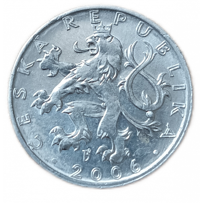 Чехия 50 геллеров 2006 год Богемский лев