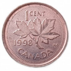 Канада 1 Цент 1998 год, Елизавета 2  