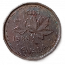 Канада 1 Цент 1989 год , Елизавета 2  