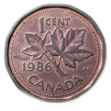 Канада 1 Цент 1986 год , Елизавета 2  