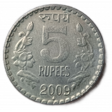 Индия 5 Рупий 2009 год
