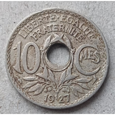 Франция 10 Сентим 1927 год