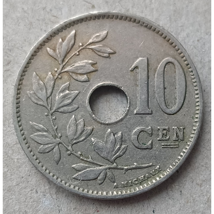 Бельгия 10 Сентим 1924 год 