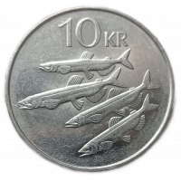 Исландия 10 Крон 1996 год Мойва