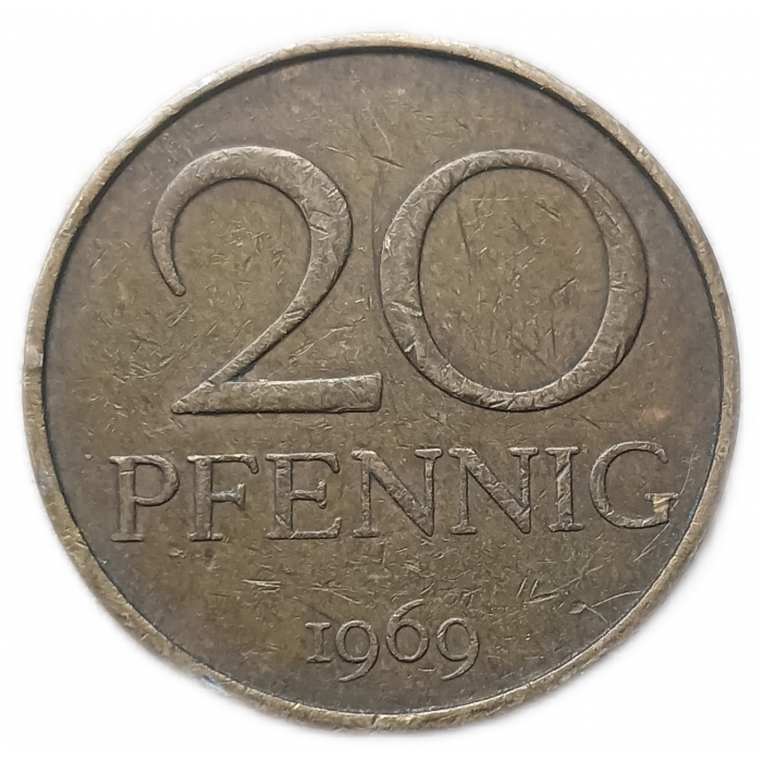 Германия, ГДР 20 Пфеннигов 1969 год