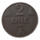 Норвегия 2 Эре 1950 год , Хокон VII