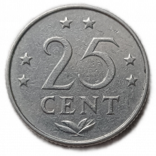 Нидерландские Антилы 25 центов 1976 год