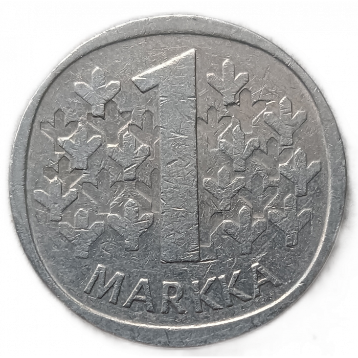 Финляндия 1 Марка 1972 год Финский геральдический лев
