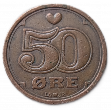 Дания 50 Эре 1990  год