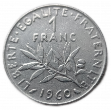 Франция 1 Франк 1960 год