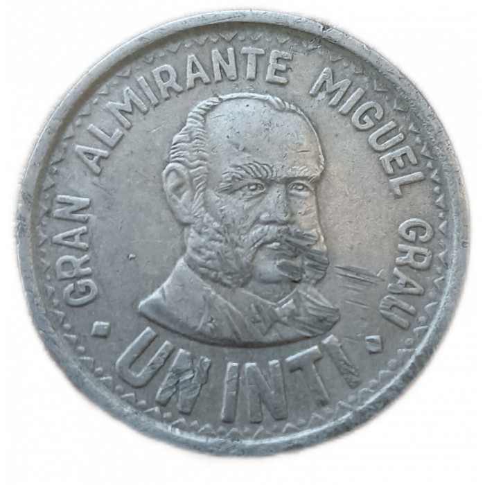 Перу 1 инти 1986 год Адмирал Мигель Грау Семинарио