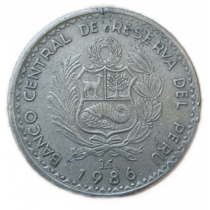 Перу 1 инти 1986 год Адмирал Мигель Грау Семинарио