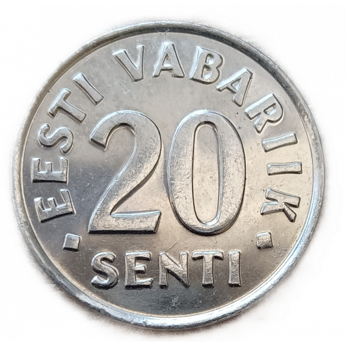 Эстония 20 сентов 2003 год 