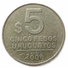 Уругвай 5 Песо 2008 год  