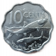 Багамы Багамские Острова 10 Центов 2010 год Рыба Альбула Елизавета 2
