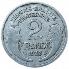 Франция 2 Франка 1948 год