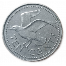 Барбадос 10 центов 1990 год Чайка
