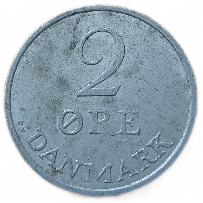 Дания 2 Эре 1971 год Король Фредерик 9
