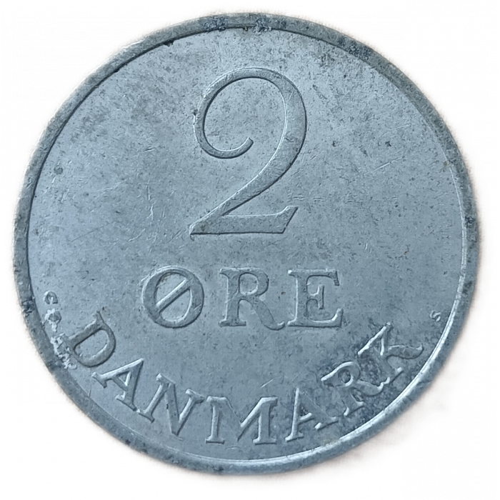 Дания 2 Эре 1970 год Король Фредерик 9