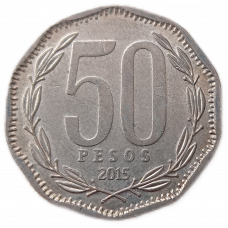 Чили 50 Песо 2015 год, Чилийский революционер Бернардо О Хиггинс