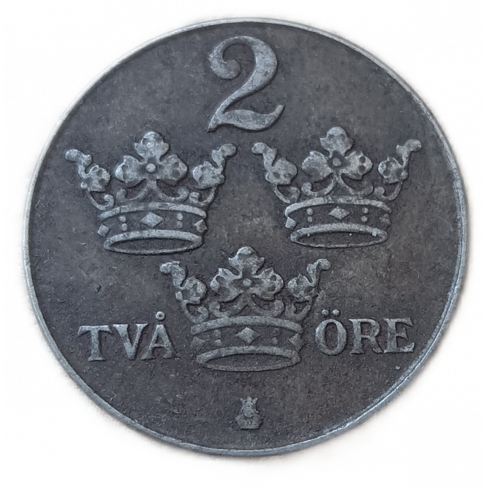 Швеция 2 Эре 1950 год Густав 5