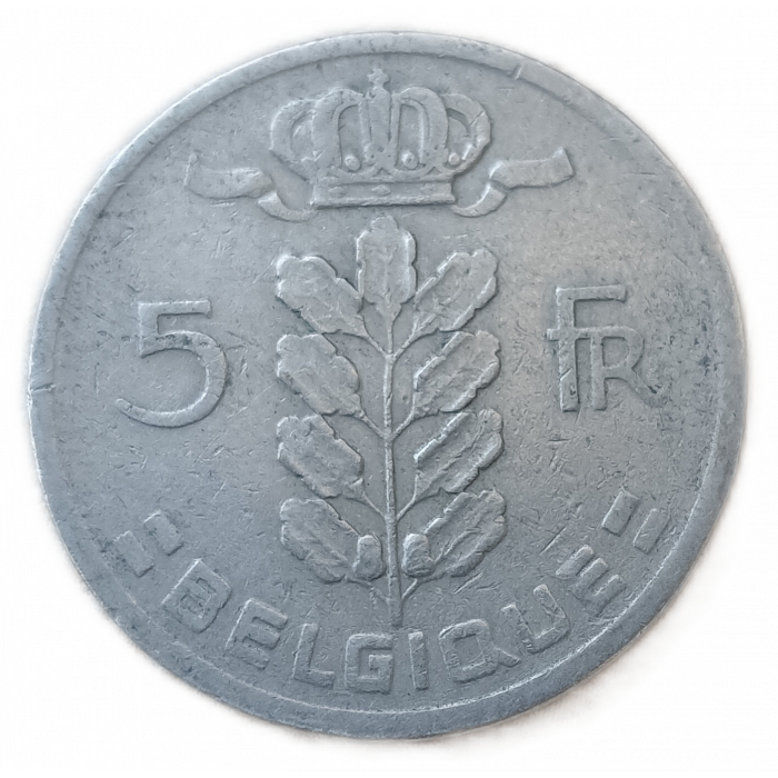 Бельгия 5 франков 1958 год BELGIQUE