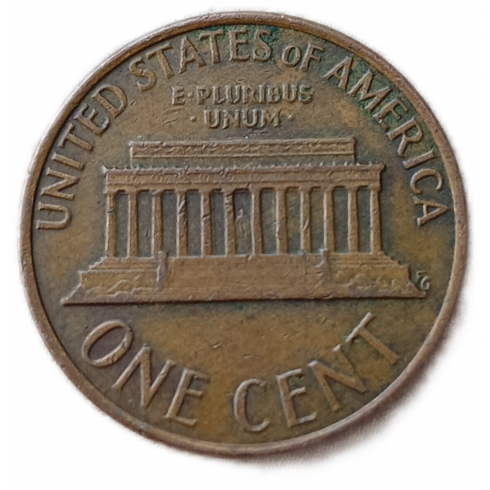 США 1 Цент 1974 год, Мемориал Линкольна, Авраам Линкольн