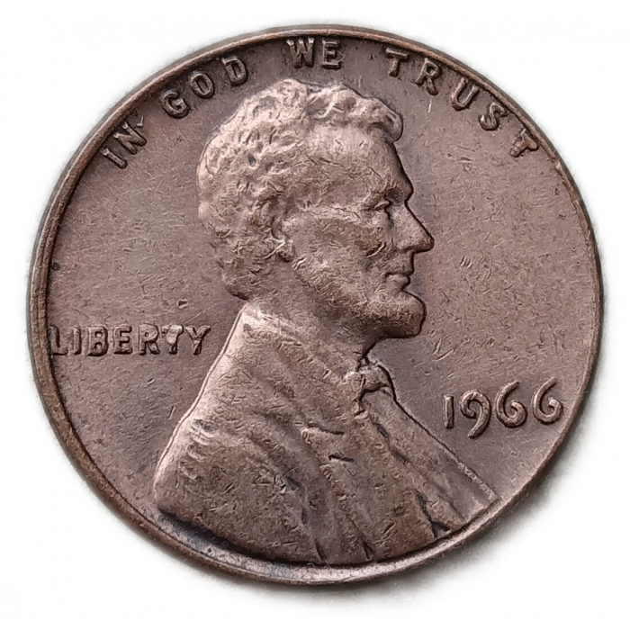 США 1 Цент 1966 год, Мемориал Линкольна, Авраам Линкольн
