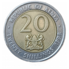 Кения 20 Шиллингов 1998 год Президент Кении Даниэль Тороитич арап Мои