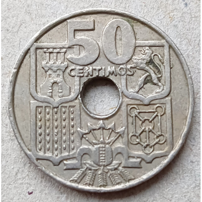 Испания 50 Сентимо 1962 год 