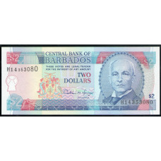 Барбадос 2 Доллара 1995 год , UNC, Джон Редман Бовелл, Трафальгарская площадь, Бриджтаун