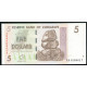 Зимбабве 5 Долларов 2007 год UNC Балансирующие скалы Чиремба Плотина Кариба слон