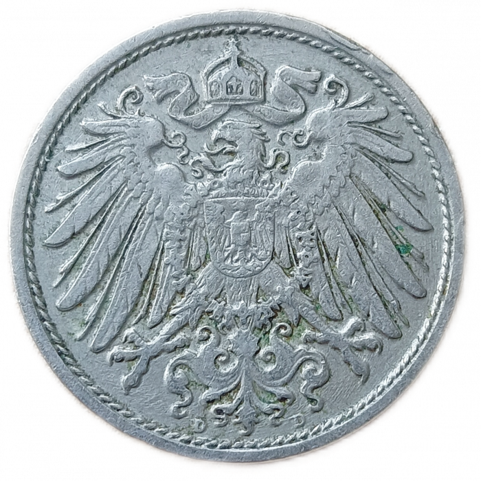 Германия 10 Пфеннигов 1908 год D Германская империя