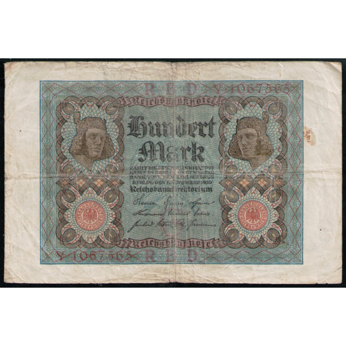 Германия 100 Марок 1920 год