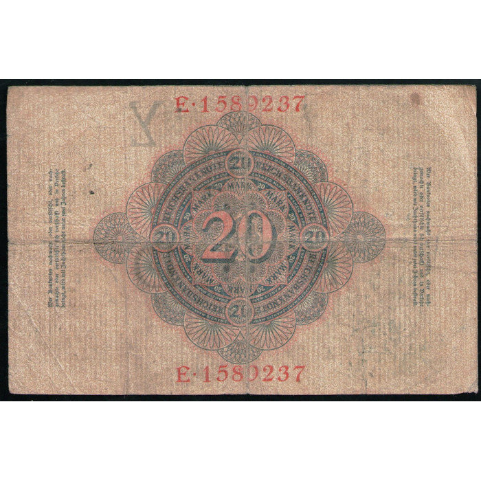Германия 20 Марок 1910 год